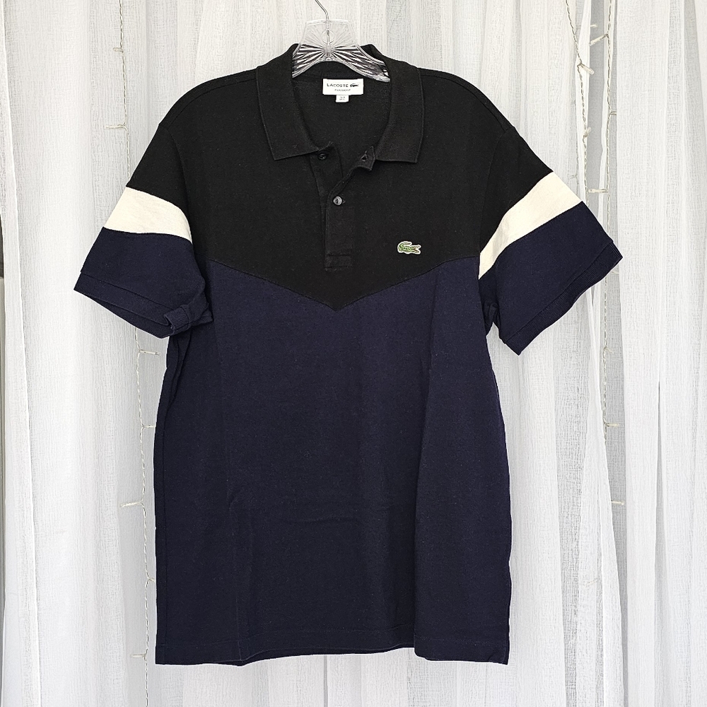 Lacoste classic Fit Pique Polo in Navy , size L - Picture 2 of 3
